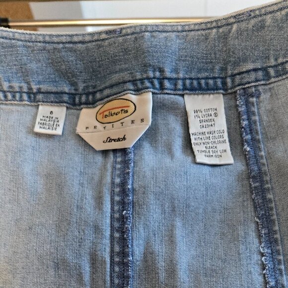 Talbots Petites light blue denim jean midi skirt Size 6 Petite - Picture 3 of 4